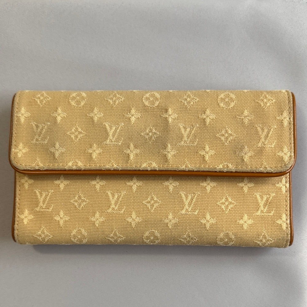 Louis Vuitton Monigram Mini Porto Tresor International Beige, W/ COA & Chain